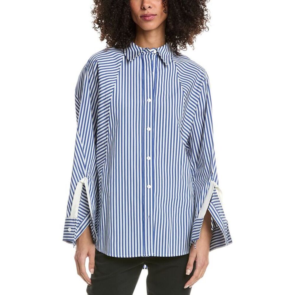 3.1 Phillip Lim Womens  Striped Silk-Blend Shirt